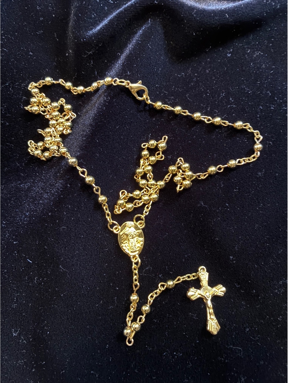 Gold tone Rosary 24”